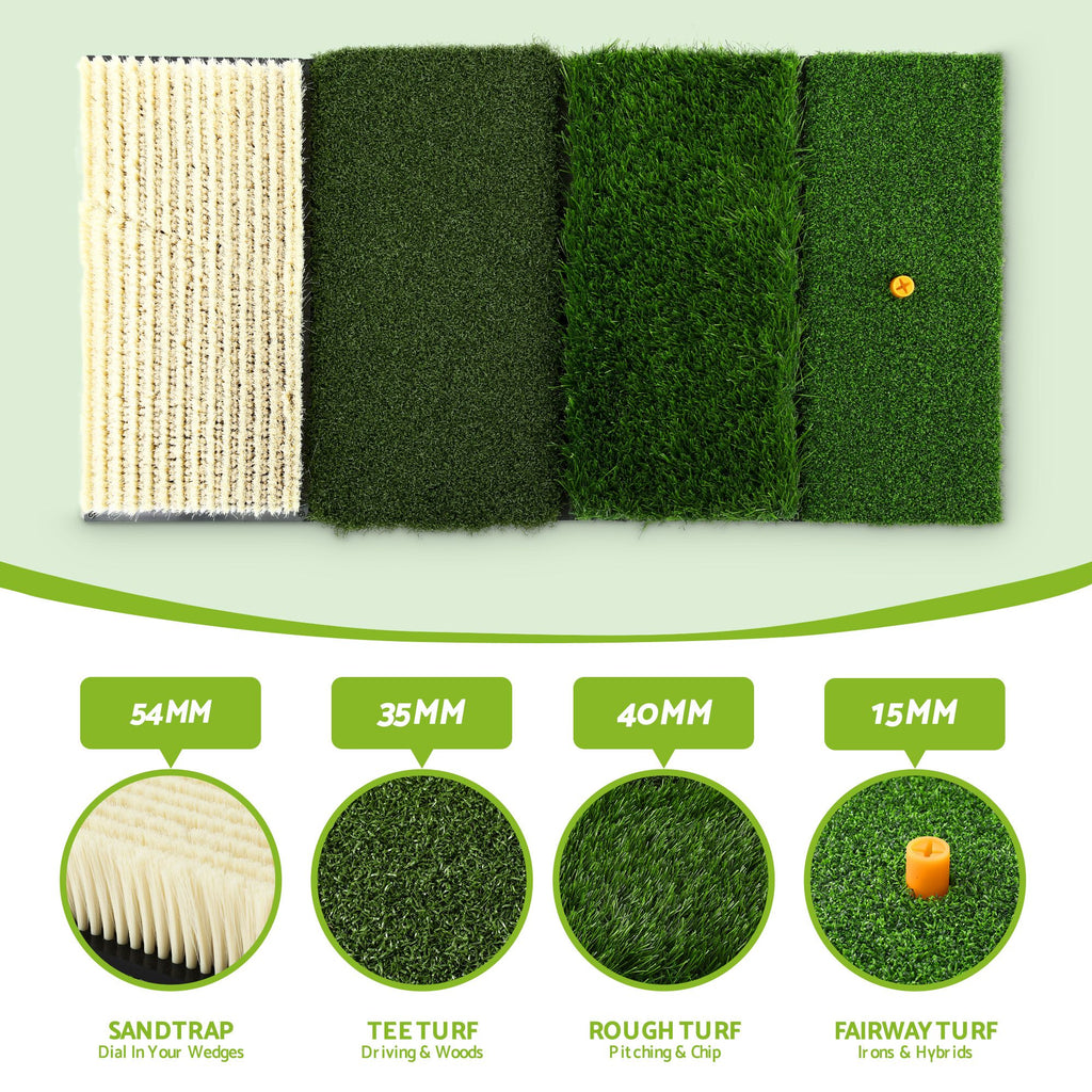 Everfit Golf Hitting Mat Practice Turf 4 in 1 Foldable Training Aid Backyard