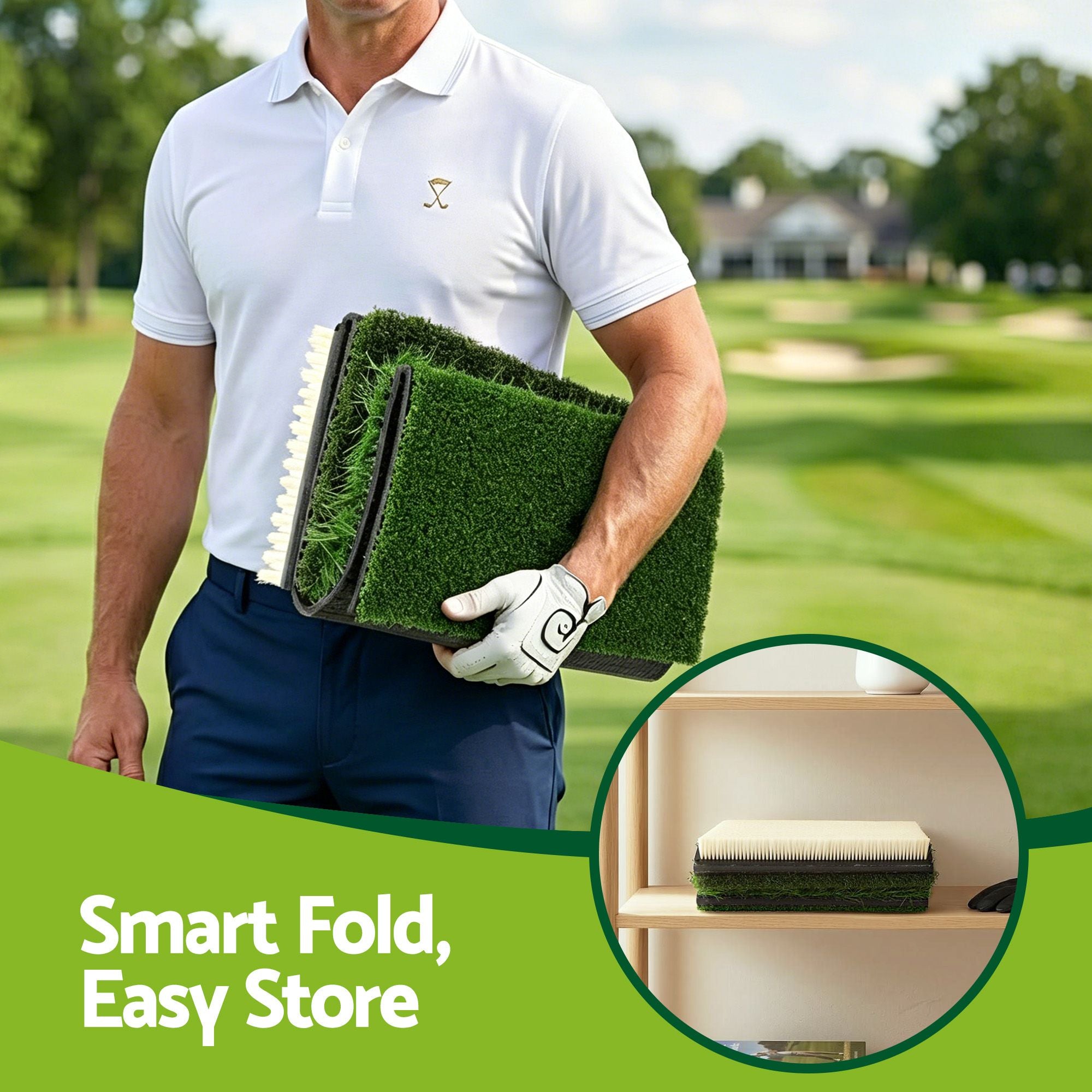 Everfit Golf Hitting Mat Practice Turf 4 in 1 Foldable Training Aid Backyard