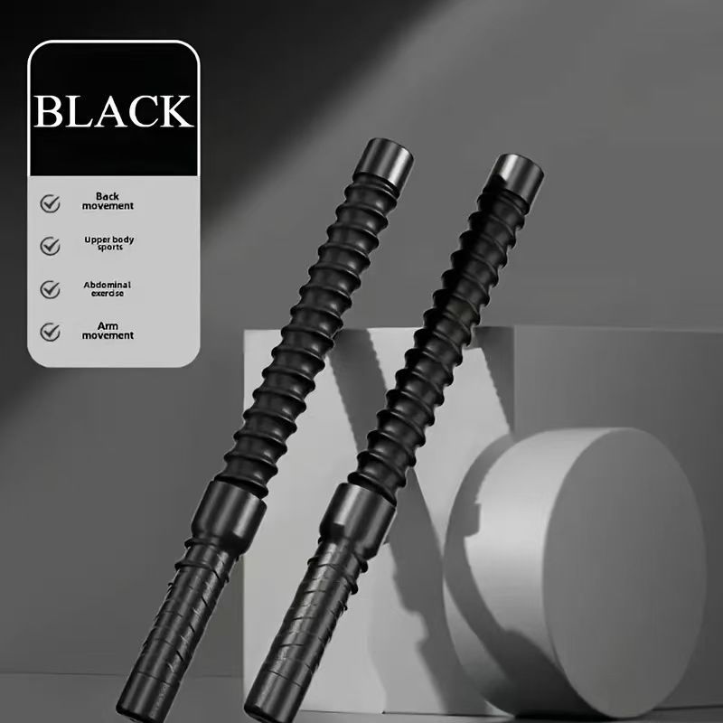 Cordless Battle Rope Home Gym Equipment Australia HIIT Training Rope Portable - Black - Size 01