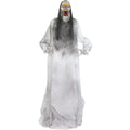 70.9in. Motion-Activated Animatronic Lurching Woman | 70.9In. Lurching Woman, Motion-Activated Lights and Sound, Indoor or Outdoor Creepy Decoration