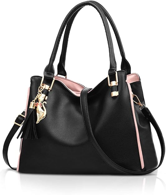 Large Tote Bag Hobo Shoulder Bag for Women MGF Black Fashion Handbag