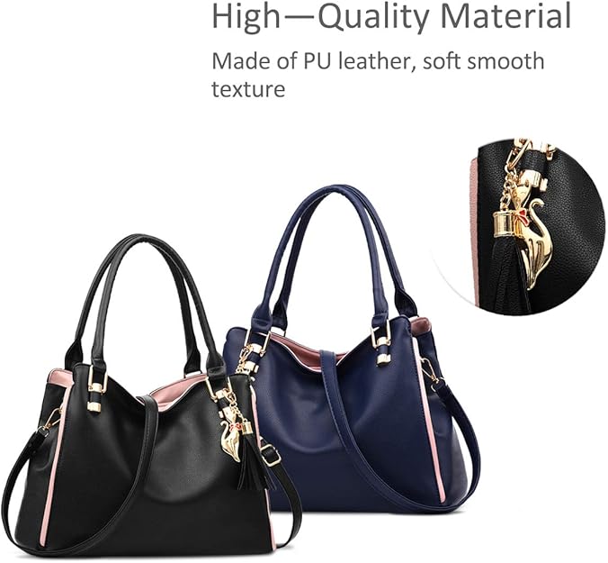 Large Tote Bag Hobo Shoulder Bag for Women MGF Black Fashion Handbag