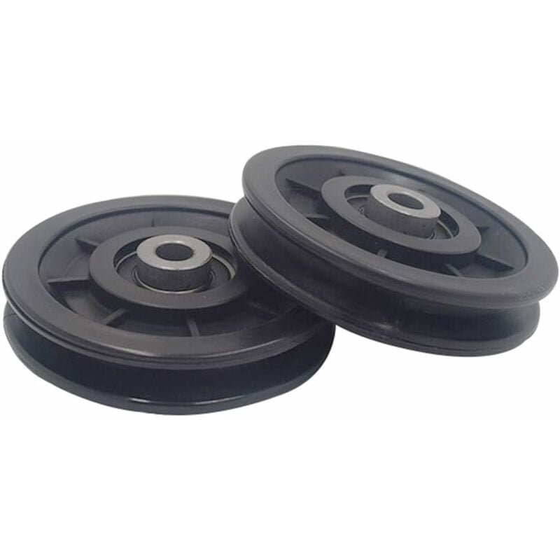 90Mm Bearing Nylon Pulley, Muscle Training Pulley, Universal Wheel For Cable Machine Gym Equipment Garage Door, Sliding