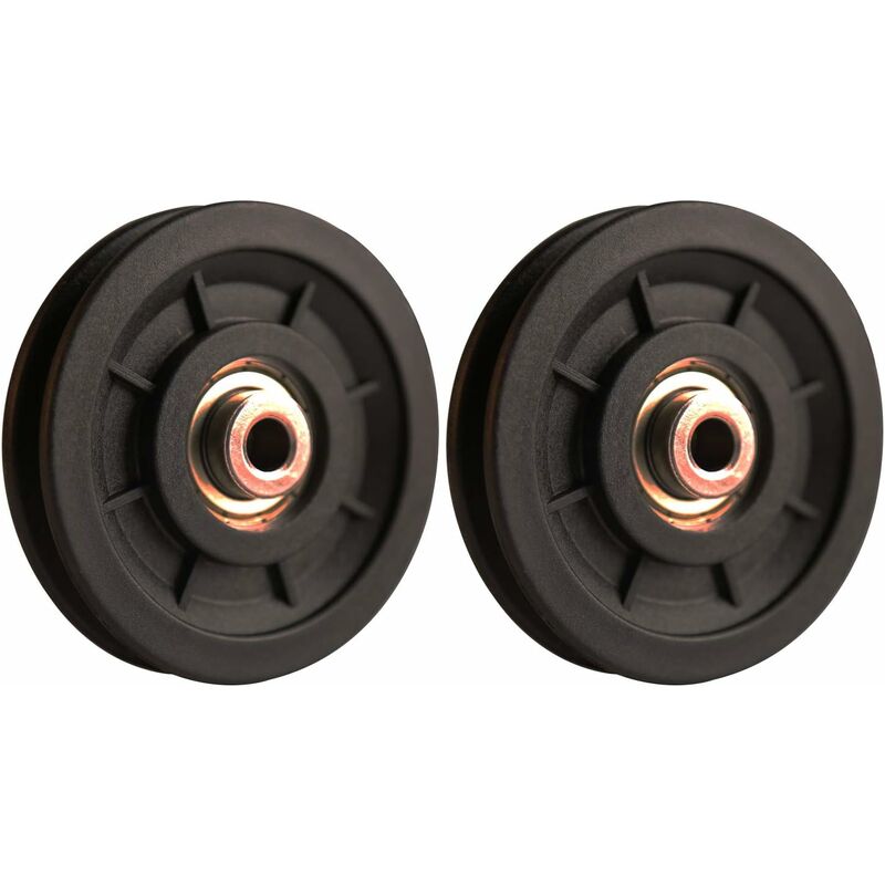 90Mm Bearing Nylon Pulley, Muscle Training Pulley, Universal Wheel For Cable Machine Gym Equipment Garage Door, Sliding