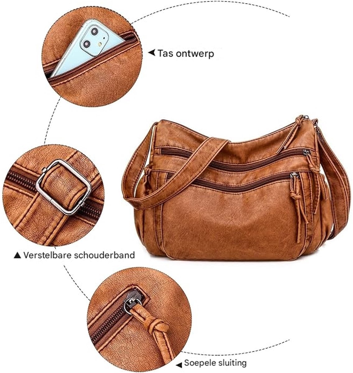 Handbags, small crossbody phone bag, mobile phone case, leather shoulder bag with wide strap