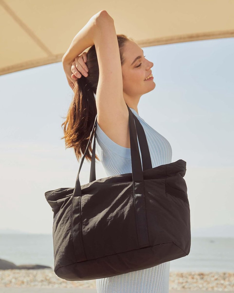 Women's Handbags - Zippered Tote Bag - Large Shoulder Bag - School Bag - Crossbody Bag - Laptop Bag - Handbag - Tote Bag - Weekend Bag - Shopping Bag - Beach Bag - Yoga/Fitness/Travel Bag - Black
