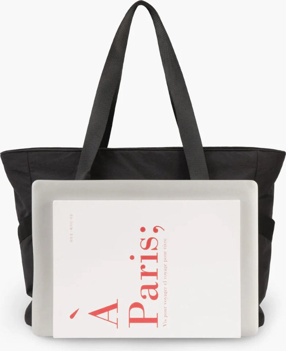Women's Handbags - Zippered Tote Bag - Large Shoulder Bag - School Bag - Crossbody Bag - Laptop Bag - Handbag - Tote Bag - Weekend Bag - Shopping Bag - Beach Bag - Yoga/Fitness/Travel Bag - Black