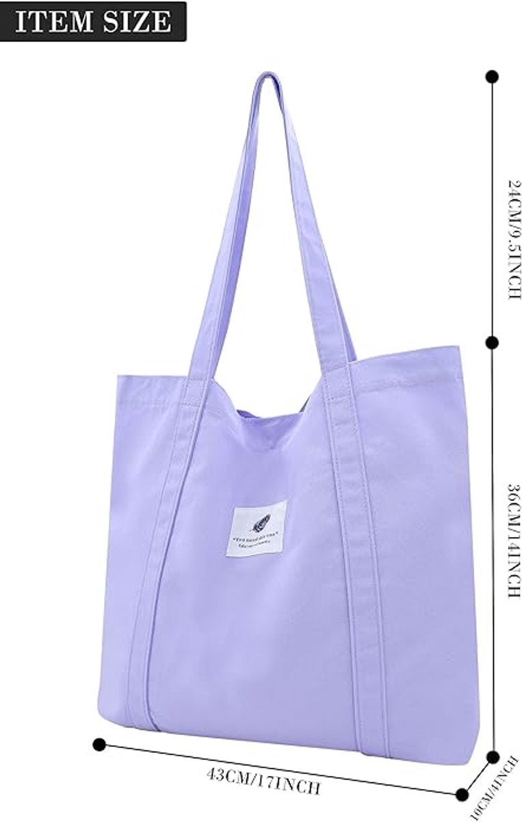 Handbags, shopping bags, women's fabric bags, tote bags, plain shoulder bags, lightweight and large capacity student beach bags