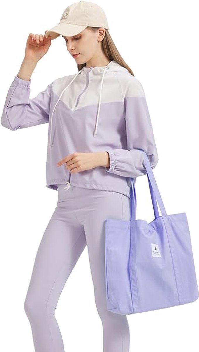 Handbags, shopping bags, women's fabric bags, tote bags, plain shoulder bags, lightweight and large capacity student beach bags