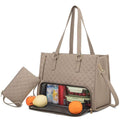 2-in-1 Insulated Leak-Proof Cooler Laptop Handbag and Lunch Bag, 15.6 inch, Light Brown