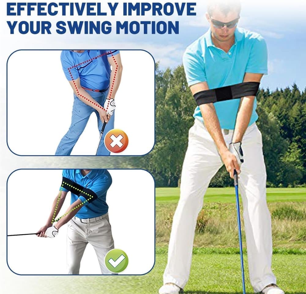 2pcs Golf Swing Training Bracelet for Posture Correction, Compatible with Golf Training Aids