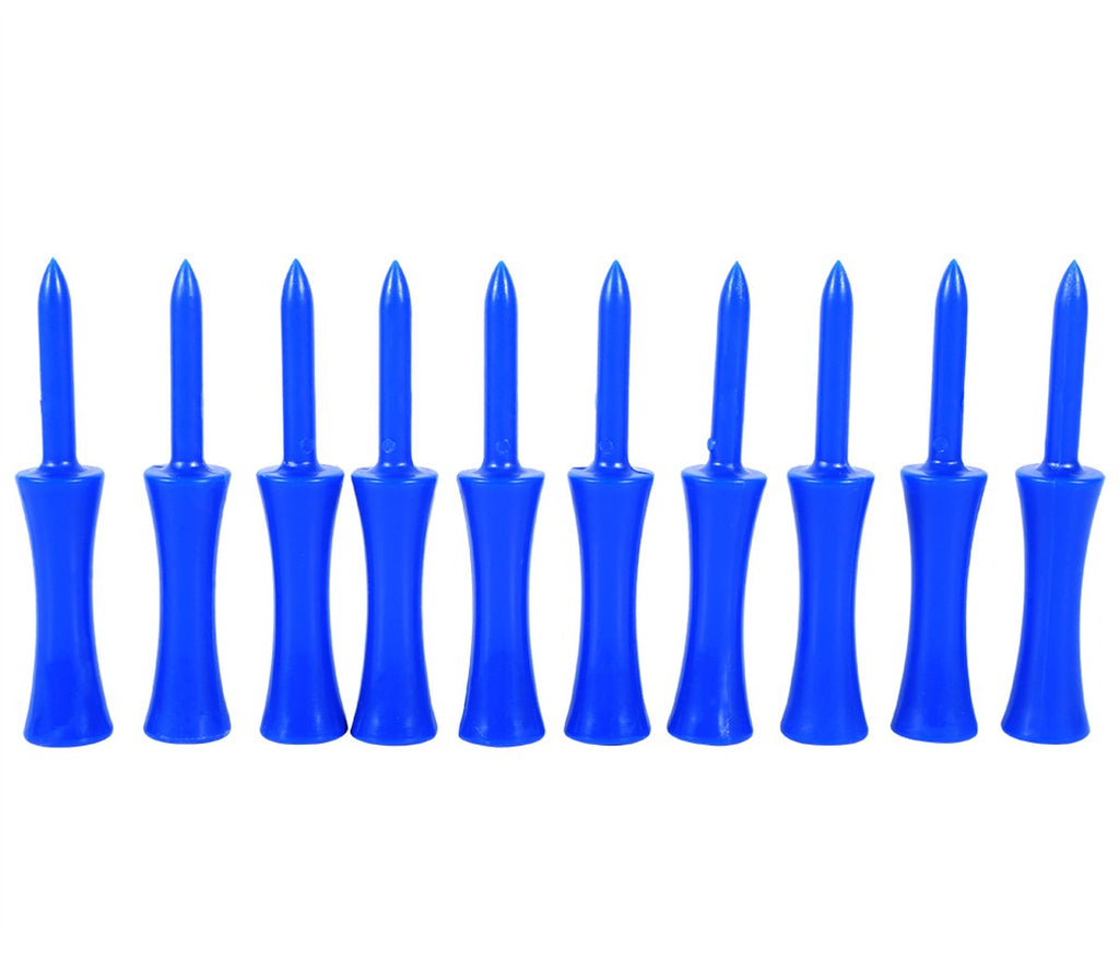 Plastic Golf Tees 100-piece – Blue, 68mm, random color – Golf accessories – Golf set – Golf tee
