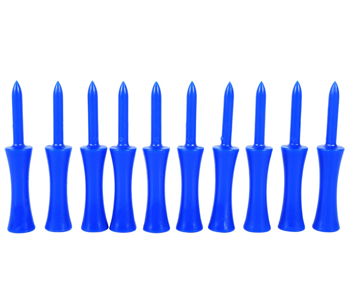 Plastic Golf Tees 100-piece – Blue, 68mm, random color – Golf accessories – Golf set – Golf tee