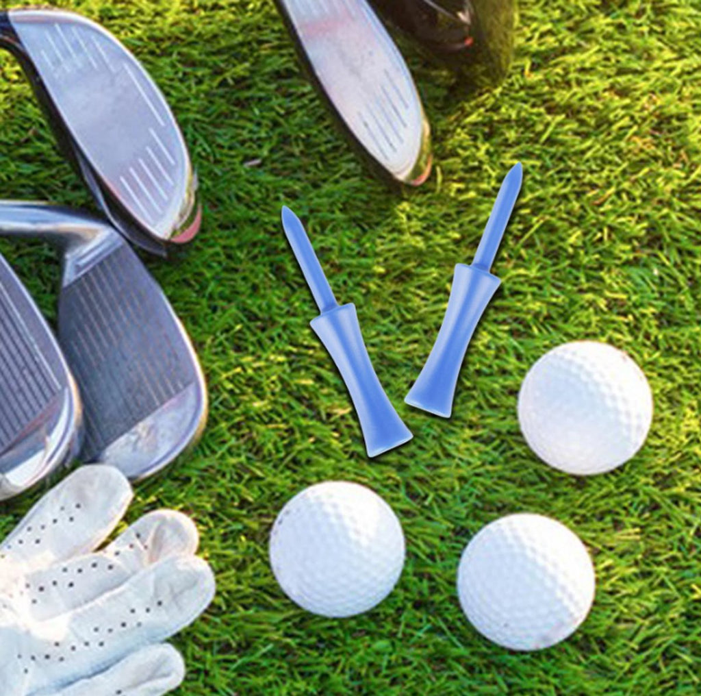 Plastic Golf Tees 100-piece – Blue, 68mm, random color – Golf accessories – Golf set – Golf tee
