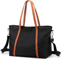 Women's Handbags - Women's Shopper Bag with Zipper - Shoulder Bag - School Bag - Handbag - Shopper - Grocery Bag - Laptop Bag - Weekend Bag - Beach Bag - Tote Bag - Work Bag - Detachable Shoulder Strap - Suitable for a 15.6 Inch Laptop - Gift - Black