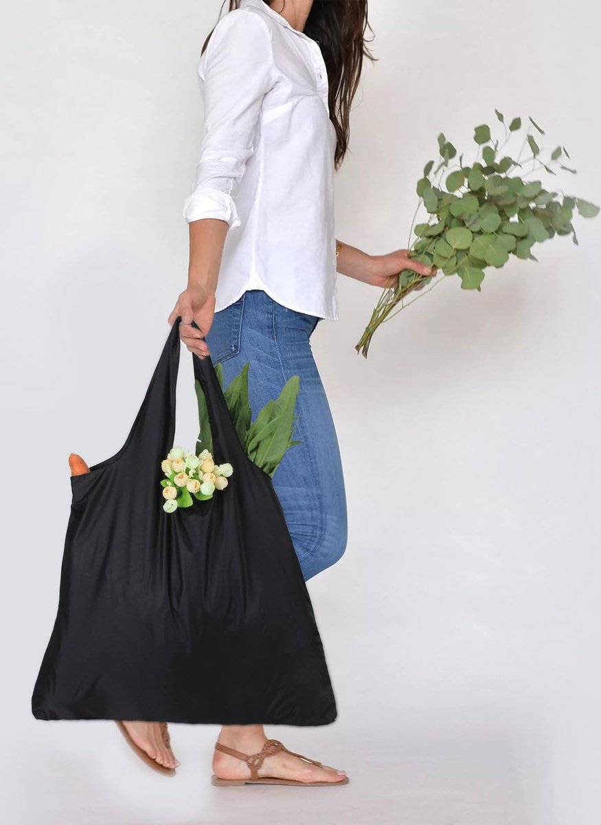 Foldable Shopping Bag - 3 Pieces - 30L - Reusable - Wide - Handbag - Crossbody Bags - Large Capacity - Shoulder Bag - Shopper - Women's Bag - Work Bag - Crossbody Bag - Extra Large Handbag - Machine Washable - Durable