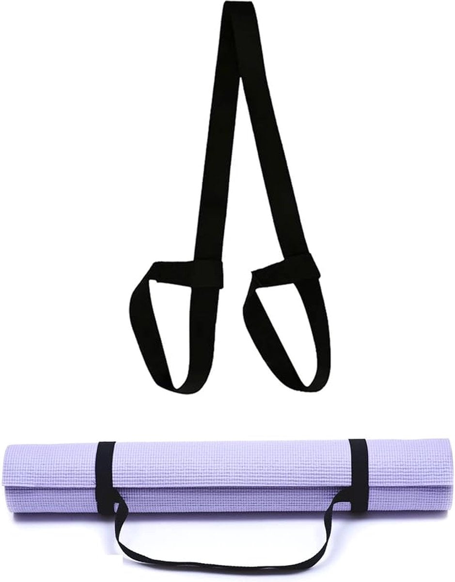 Yoga Strap - Yoga Belt - Yoga Strap - Carrying Strap - Strap For Yoga Mat - Yoga Mat Carrying Strap - Strap For Yoga Mat - For Extra Thick Mat -Workout Gear - For All Mats - Adjustable - Black