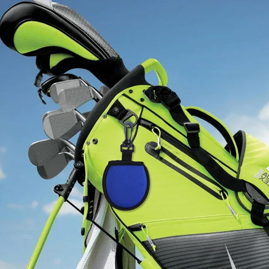 Golf Bag - Bag For Golf Balls - Golf Bag Storage Bag - Pocket-Sized Golf Ball Cleaner - Waist Bag For Golfers - With Hooks - For Golf Balls - For Water Bottle And Towel Holder - Blue