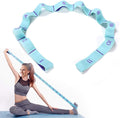125*4 cm - Yoga resistance band - Yoga stretch band - Yoga exercise band - Stretch band - with 11 rings - Resistance band - for training, pilates, dance and fitness - blue purple