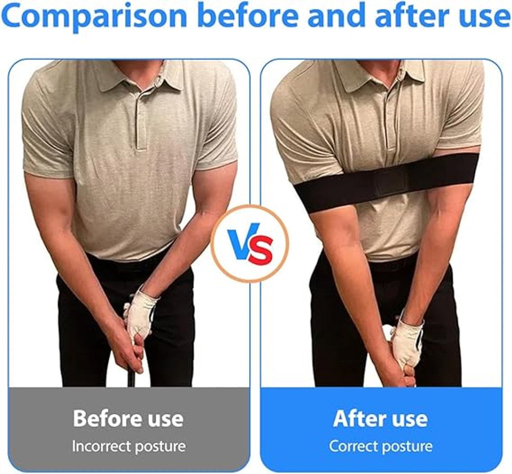 2 pieces - Golf Swing Training Band - golf swing training aids - golf swing trainer - golf training aids - golf accessories for beginners - for movement correction - for men, women and children - 35*7 cm - black