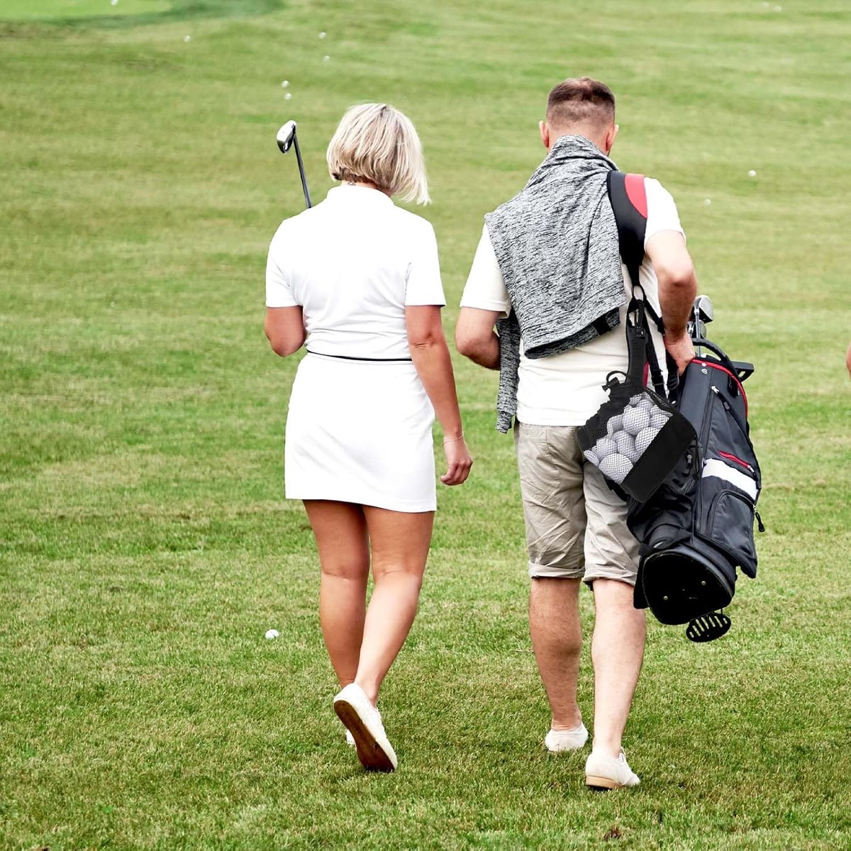 pieces - 14*14*16.5 cm - golf ball storage bag - golf bag - nylon mesh ball bag - with drawstring - golf ball sack - golf storage - mesh bags for golf accessories - black