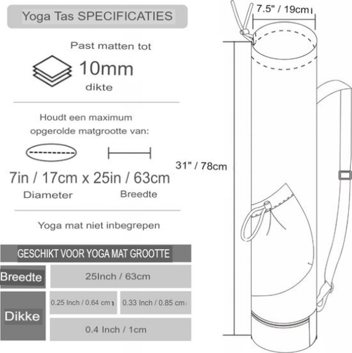 Yoga Mat Bag - Large Yoga Bag - Waterproof Yoga Mat Bag