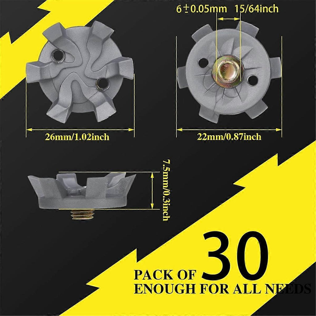 Golf Spikes Set Includes 30 Pcs Golf Studs Replacement Golf Studs Spanner Metal Thread Screw 6mm Dia Golf Spike too-xindaren