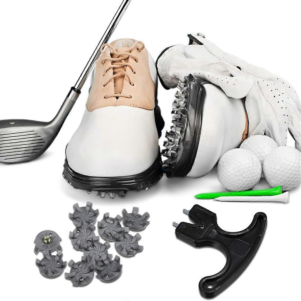 Golf Spikes Set Includes 30 Pcs Golf Studs Replacement Golf Studs Spanner Metal Thread Screw 6mm Dia Golf Spike too-xindaren