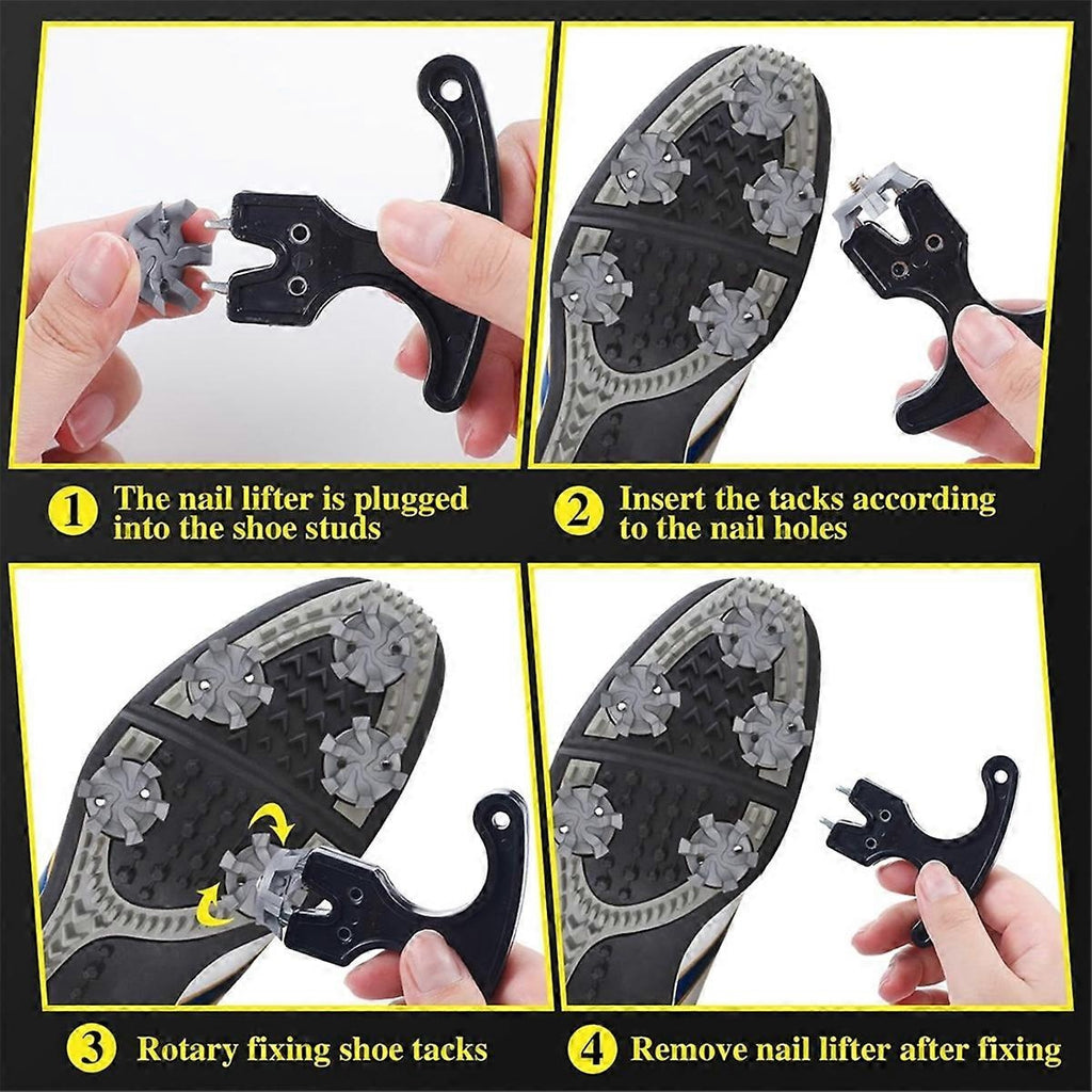 Golf Spikes Set Includes 30 Pcs Golf Studs Replacement Golf Studs Spanner Metal Thread Screw 6mm Dia Golf Spike too-xindaren