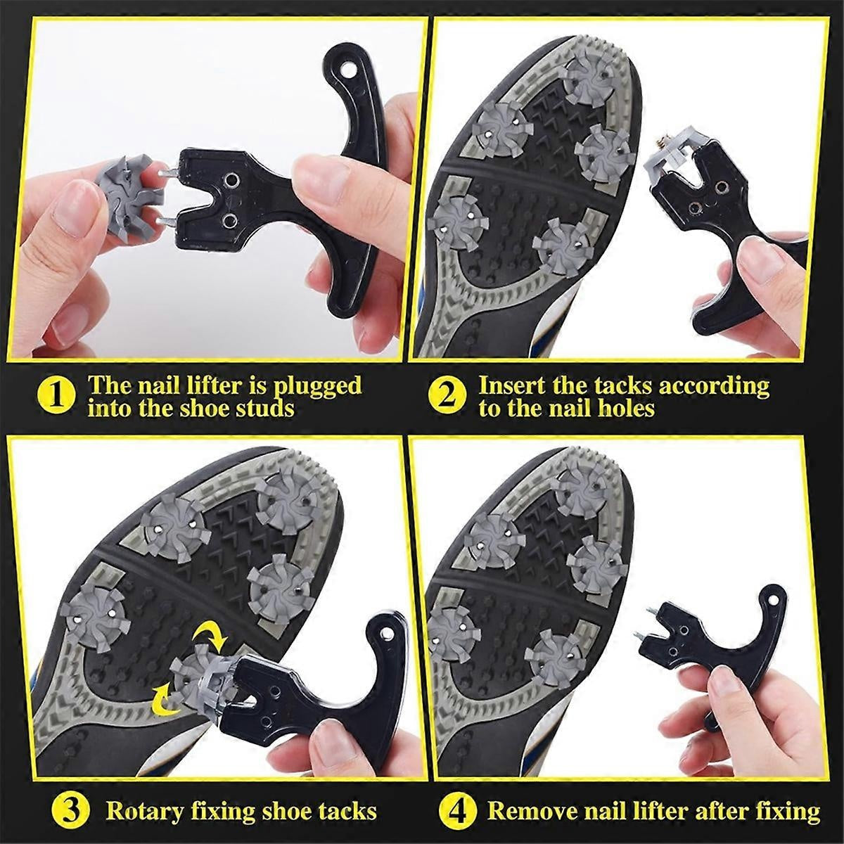 Golf Spikes Set Includes 30 Pcs Golf Studs Replacement Golf Studs Spanner Metal Thread Screw 6mm Dia Golf Spike too-xindaren