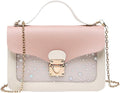 Pink Stars Handbag for Girls - Detachable Chain - Three Compartments - Large Capacity - Handbag