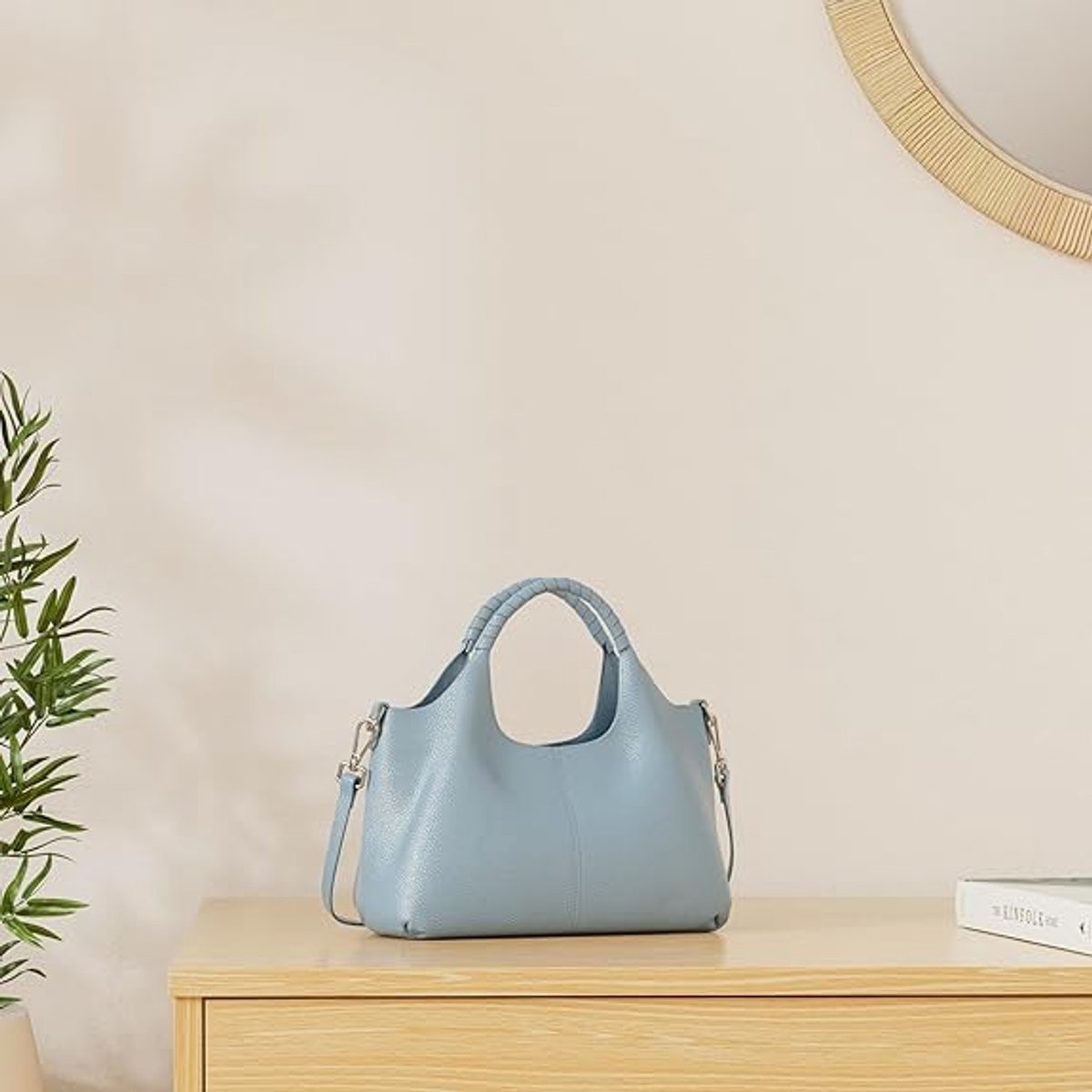 Women's Shoulder Bag - Vintage Handbag - Vintage Handbag with Multiple Compartments - Everyday | Travel Bag - Versatile - Large Capacity - Commuter Bag - Tote Bag - Shoulder/Crossbody Bag - Blue