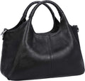 Women's Shoulder Bag - Vintage Handbag - Vintage Handbag with Multiple Compartments - Everyday | Travel Bag - Versatile - Large Capacity - Commuter Bag - Tote Bag - Shoulder/Crossbody Bag - Black