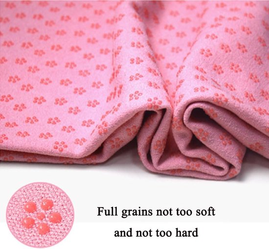 Yoga towel - Yoga towel - Yoga towel - Moisture-regulating and non-slip - Yoga towel - Quick-drying yoga mat fabric - Breathable yoga mat with mesh storage bag - Suitable for hot yoga, pilates and fitness - Pink
