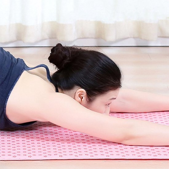 Yoga towel - Yoga towel - Yoga towel - Moisture-regulating and non-slip - Yoga towel - Quick-drying yoga mat fabric - Breathable yoga mat with mesh storage bag - Suitable for hot yoga, pilates and fitness - Pink