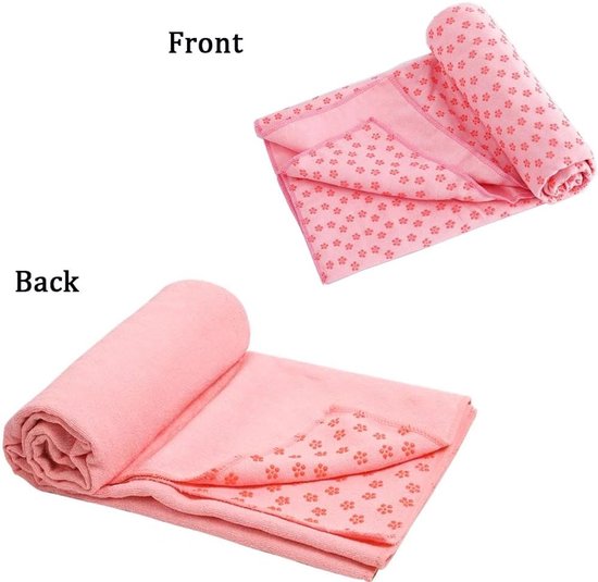 Yoga towel - Yoga towel - Yoga towel - Moisture-regulating and non-slip - Yoga towel - Quick-drying yoga mat fabric - Breathable yoga mat with mesh storage bag - Suitable for hot yoga, pilates and fitness - Pink