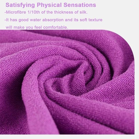 Yoga towel - Yoga towel - Yoga towel - Moisture-regulating and non-slip - Yoga towel - Quick-drying yoga mat fabric - Breathable yoga mat with mesh storage bag - Suitable for hot yoga, pilates and fitness - Purple