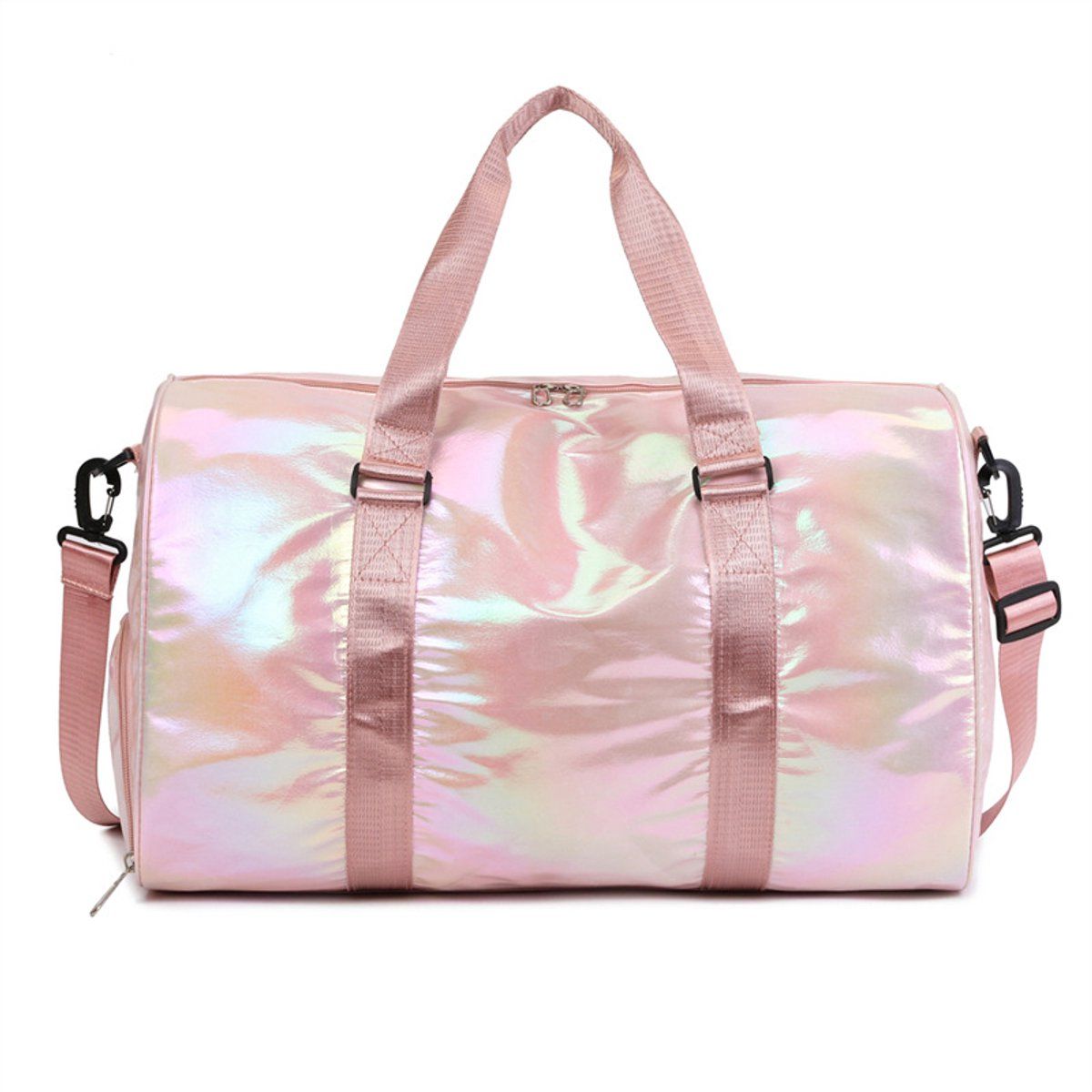 Handbag, Women's and Girls' Sports Bag, Waterproof with Shoe Compartment, Small Weekend Bag, and Travel, Handy Sports Bag for Everyday Use, Pink
