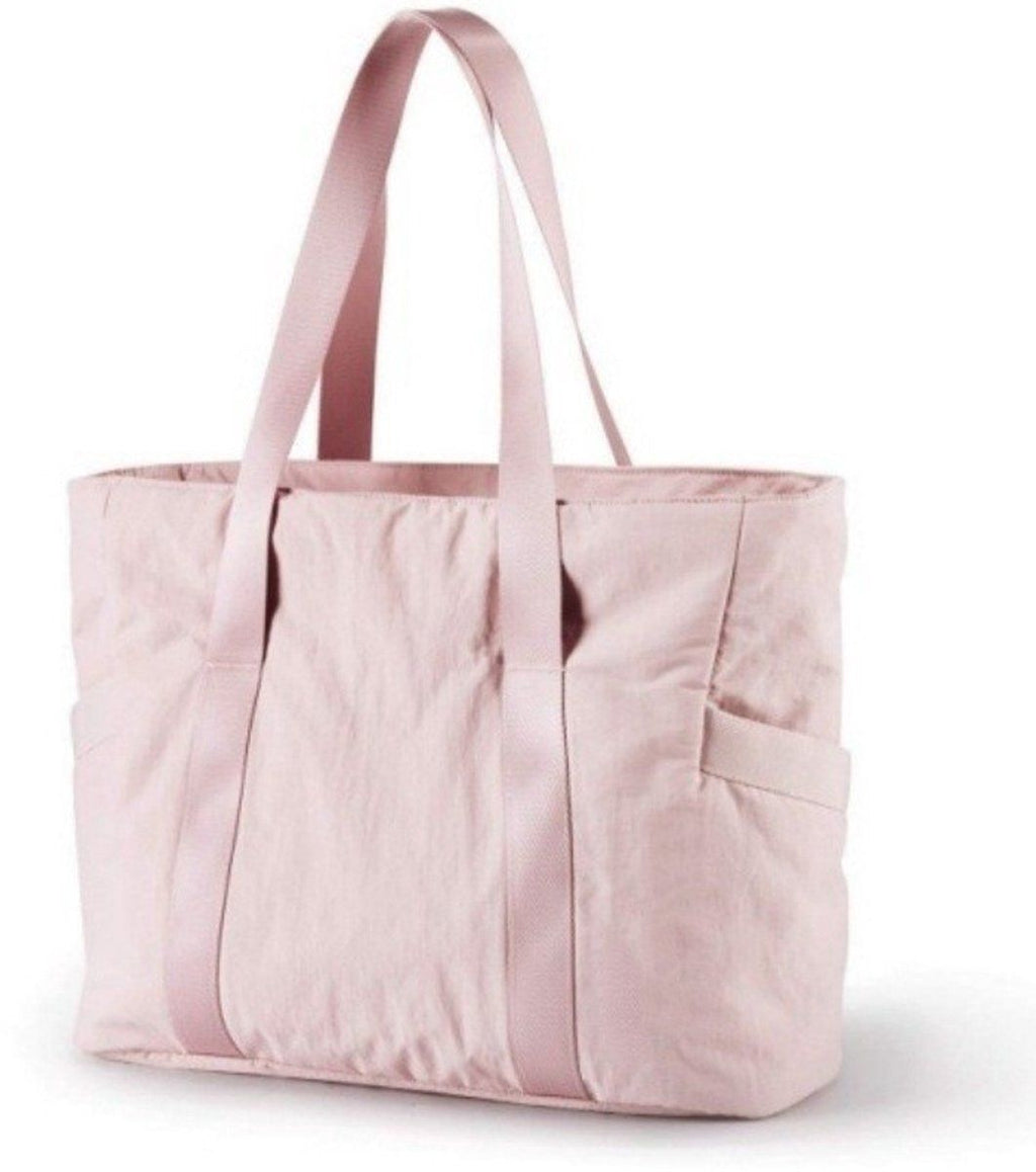 Women's Handbags, Women's Shopper Bag with Zipper, Large Shoulder Bag, Laptop Bag with Laptop Compartment, Women's Zipper Shopper, Pink