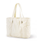 Women's Handbags, Women's Shopper Bag with Zipper, Large Shoulder Bag, Laptop Bag with Laptop Compartment, Women's Zipper Shopper, White