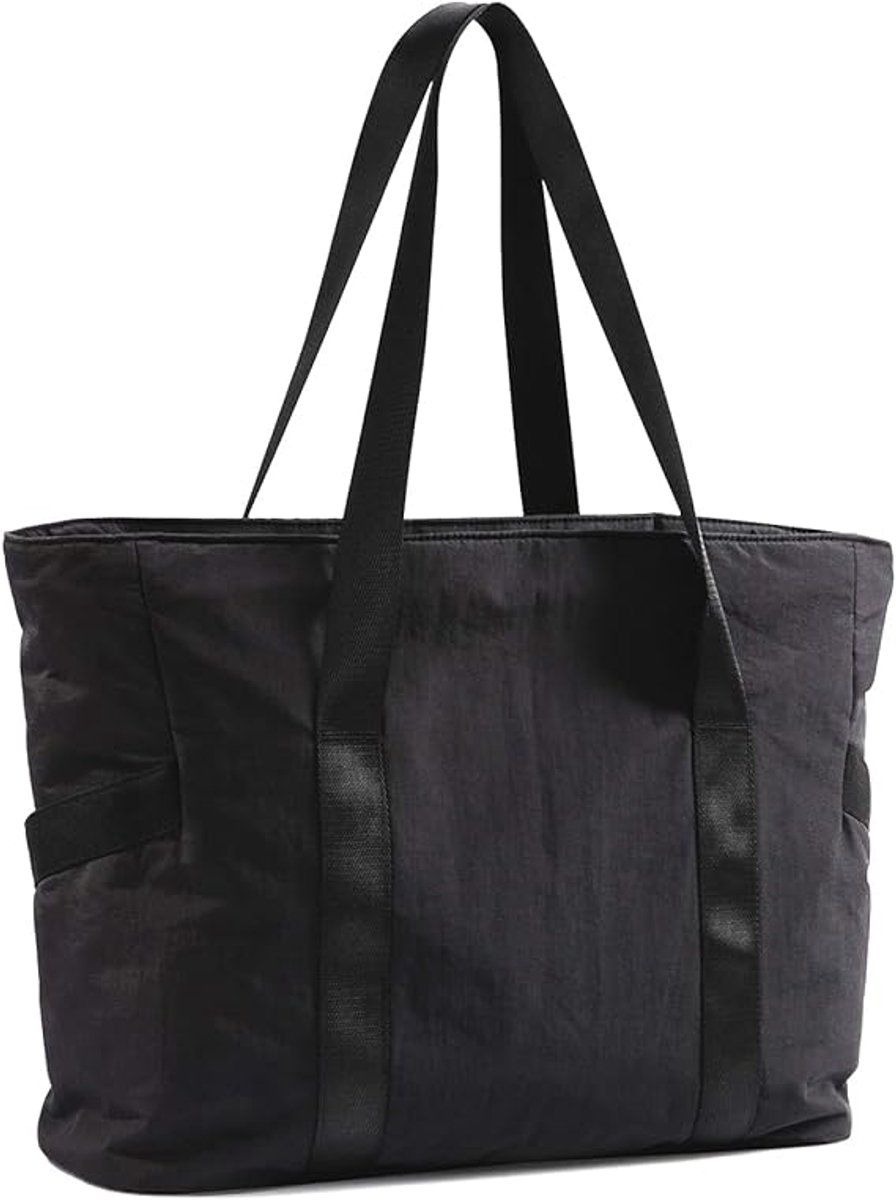 Women's Handbags, Women's Shopper Bag with Zipper, Large Shoulder Bag, Laptop Bag with Laptop Compartment, Women's Zipper Shopper, Black