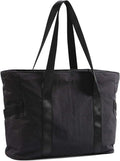 Women's Handbags, Women's Shopper Bag with Zipper, Large Shoulder Bag, Laptop Bag with Laptop Compartment, Women's Zipper Shopper, Black