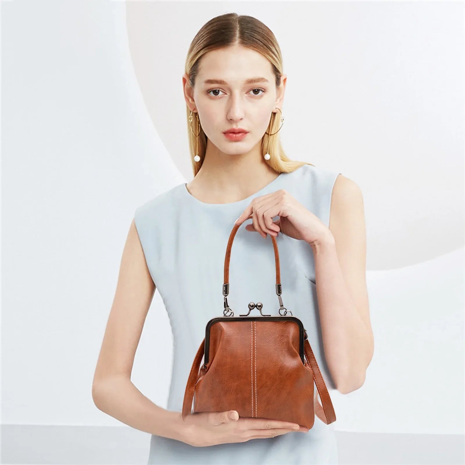 Crossbody Bags for Women Soft Leather Purses and Handbag Multi Pocket Shoulder Bag Spring Nostalgic Handbag Lightweight Women's Bag