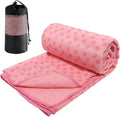 Yoga Mat Cover, Fitness Mat, Sports Towels, With Mesh Carrying Bag, Breathable Yoga Mat Towel, For Fitness Training, Pilates and Fitness, Pink