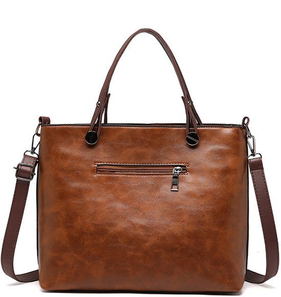 Womens Vintage Shoulder Bag with Multiple Compartments, Everyday Handbag for Work, Travel and Personal Essentials, Black