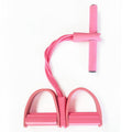 4 Tube Pedal Ankle Puller, Yoga Pedal Resistance Elastic Pull Rope Fitness Sit-Up Exercise Equipment At Home Gym Arm Abs Leg Stretching Equipment Pink