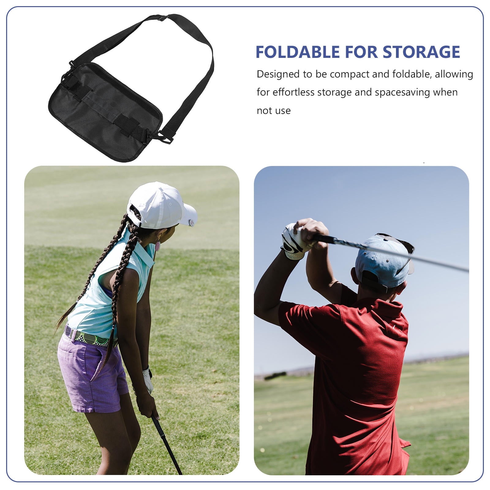 1Pcs Mini Compact Modern Design Golf Bag for Travel and Outdoor Sports 11.8x7.9x0.2in