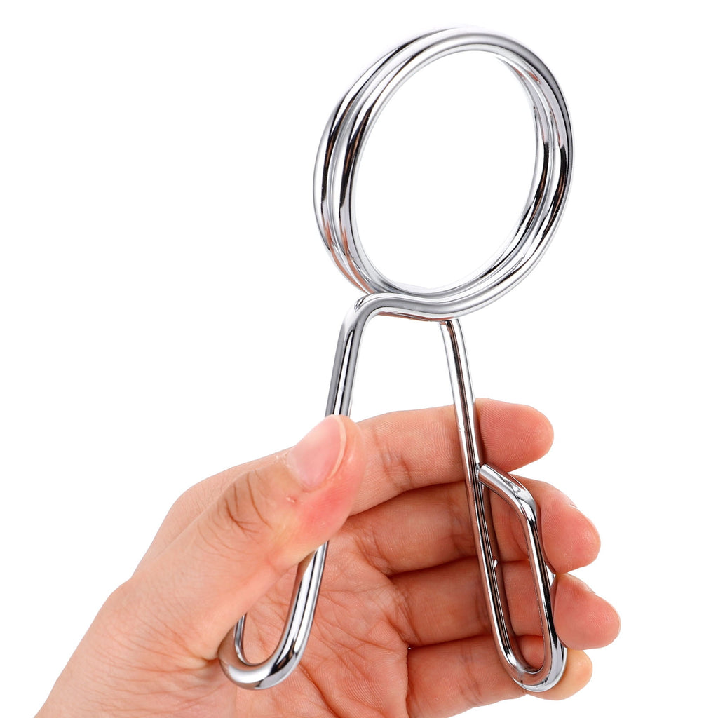 1Pcs Silver Barbell Clamps for Gym Accessories and Fitness Equipment in Workout Sessions