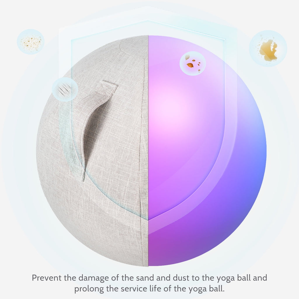 1Pack Thick Yoga Ball Cover in Cotton for Gym and Yoga Practice Accessories