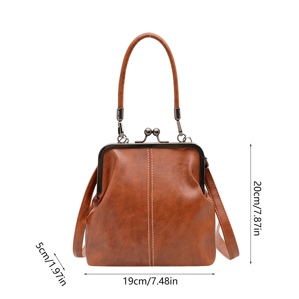 Soft Leather Crossbody Bag for Women, Multi Pocket Lightweight Shoulder Purse and Handbag